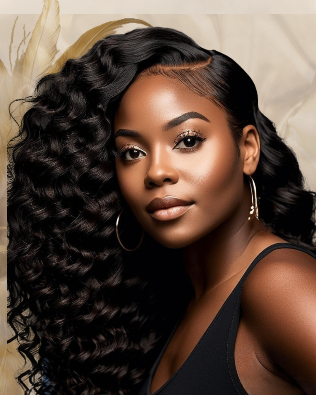 200% Density 13x4 Full Frontal Lace Wig Deep Wave